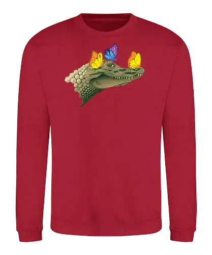 Ferocious & Fabulous - Kaiman, Krokodil, Alligator, Schmetterlinge, Wildtiere, Natur, Ferocious, Fabulous, lustig, Tiere - Sweatshirt