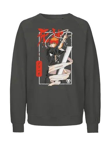 Ichigo Kurosaki Poster – Bleach Anime - bleach ichigo poster, ichigo kurosaki wandkunst, bankai bleach druck, anime shinigami deko, bleach anime poster, soul reaper kunstwerk, japanische anime wandkunst, manga action druck, bleach fan geschenk, ichigo ästhetik kunst. - Fairtrade Sweatshirt