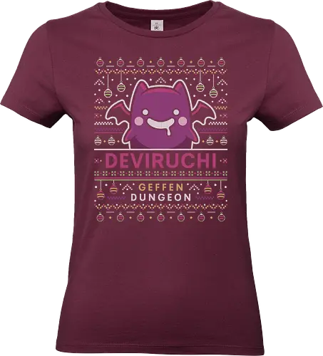 Deviruchi Ugly Sweater - ragnarok online, slime, mmorpg, jrpg, poring, angeling, deviling, deviruchi, ragnarok mobile, gaming, video game, gamer, ragnarok eternal love, ragnarok origin, ugly christmas sweater, geffen dungeon, xmas, christmas - Standard T-Shirt (Frauen)