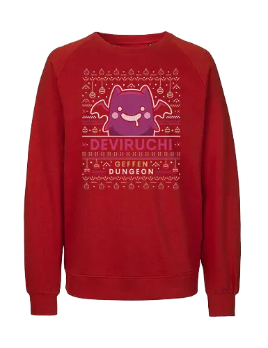 Deviruchi Ugly Sweater - ragnarok online, slime, mmorpg, jrpg, poring, angeling, deviling, deviruchi, ragnarok mobile, gaming, video game, gamer, ragnarok eternal love, ragnarok origin, ugly christmas sweater, geffen dungeon, xmas, christmas - Fairtrade Sweatshirt