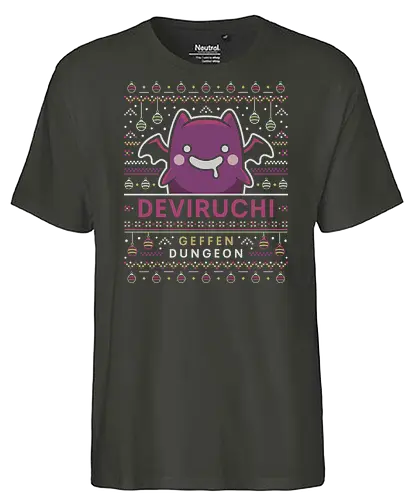 Deviruchi Ugly Sweater - ragnarok online, slime, mmorpg, jrpg, poring, angeling, deviling, deviruchi, ragnarok mobile, gaming, video game, gamer, ragnarok eternal love, ragnarok origin, ugly christmas sweater, geffen dungeon, xmas, christmas - Fairtrade T-Shirt