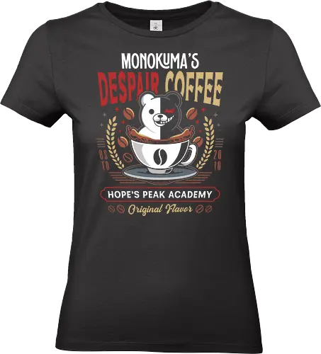 Hopes Peak Academy Coffee Crest - danganronpa, dangan ronpa, anime, manga, monokuma, despair, bear, monobear, hopes peak academy, video game, gamer, gaming, killing harmony, junko enoshima, makoto naegi - Standard T-Shirt (Frauen)