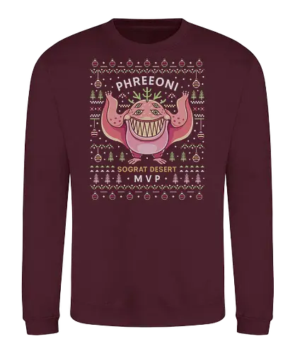 Phreeoni Ugly Sweater - ragnarok online, slime, mmorpg, jrpg, poring, angeling, deviling, deviruchi, ragnarok mobile, gaming, video game, gamer, ragnarok eternal love, xmas, ragnarok origin, ugly christmas sweater, geffen dungeon, christmas, phreeoni - Sweatshirt