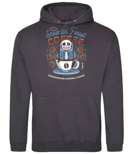 Snowdin Forest Coffee Emblem - Tale, deltarune, muffet, sans, spider cider, indie game, video game, gaming, rpg, flowey, mettaton, gamer, papyrus, toriel, asgore, coffee - Standard Hoodie