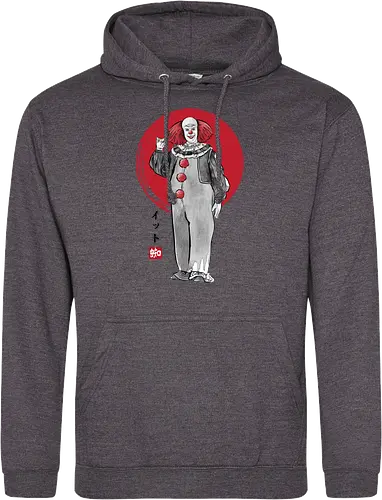 Classic dancing clown sumi e