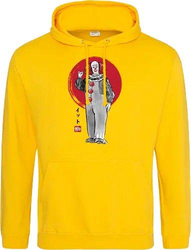 Classic dancing clown sumi e