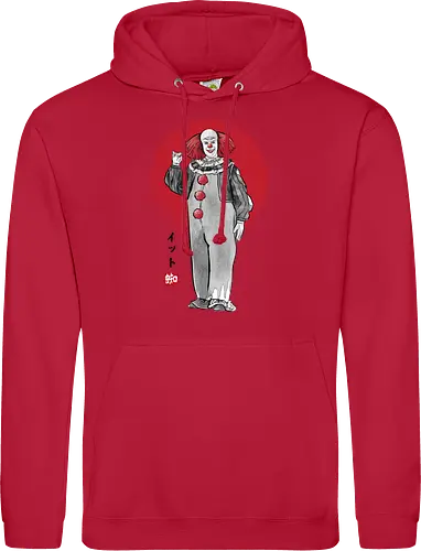 Classic dancing clown sumi e