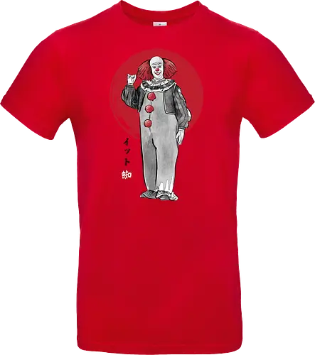 Classic dancing clown sumi e