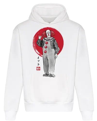 Classic dancing clown sumi e