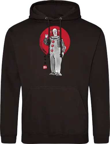 Classic dancing clown sumi e