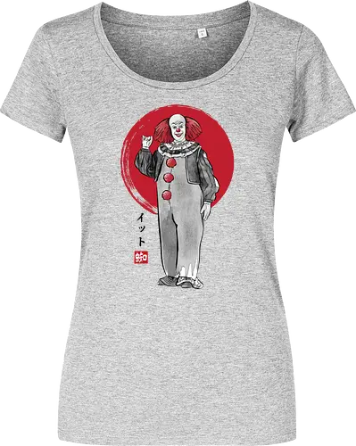 Classic dancing clown sumi e