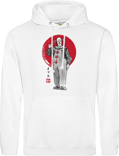 Classic dancing clown sumi e