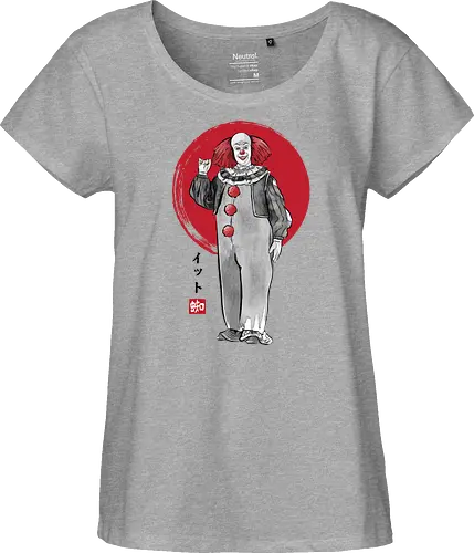 Classic dancing clown sumi e