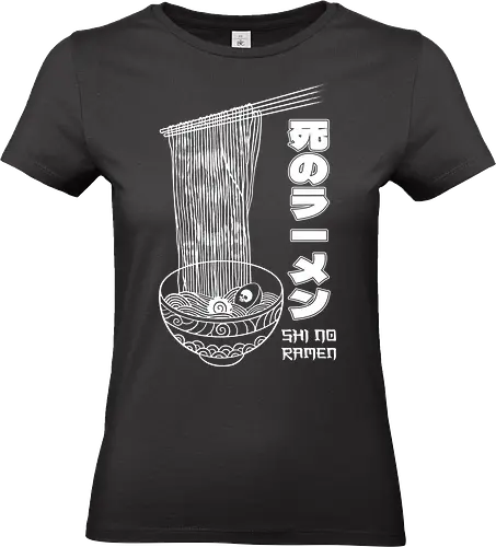 Shi No Ramen - ramen creepy food foodie gothic halloween horror japan japanese noodles ramen bowl ramen noodles scary skull spooky - Standard T-Shirt (Frauen)
