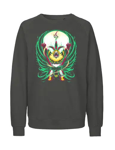 Silhouette of hawlucha - day of the dead, dia de los muertos, fiesta, ghost, halloween, mexican, mexico, skull, spooky cute, spooky humor, spooky season, wrestling, pokemonhawlucha, megahawlucha, hawluchamega, hawluchamegaevolution, megaevolutionhawlucha, pokemonlegendsza, teamhalucha, wrestlingpokemon, flyingfightingpower, Pocket - Fairtrade Sweatshirt