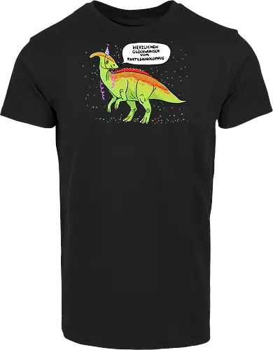 Partysaurolphus mit Sprechblase