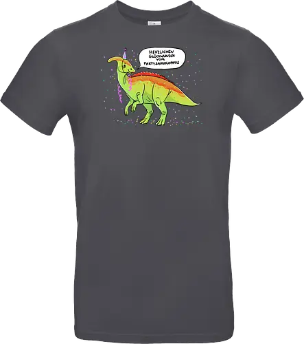 Partysaurolphus mit Sprechblase