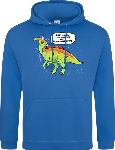 Partysaurolphus mit Sprechblase