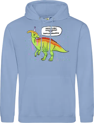 Partysaurolphus mit Sprechblase