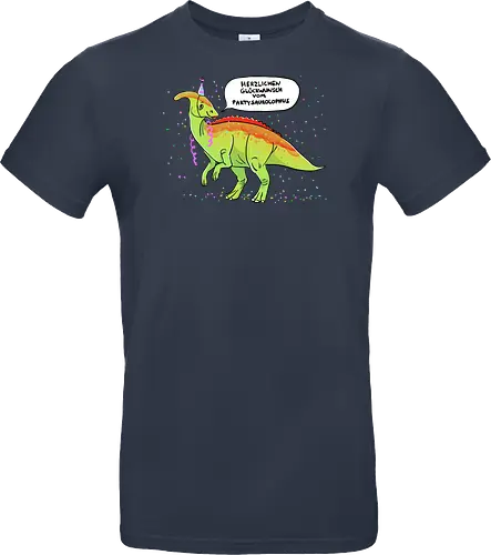 Partysaurolphus mit Sprechblase