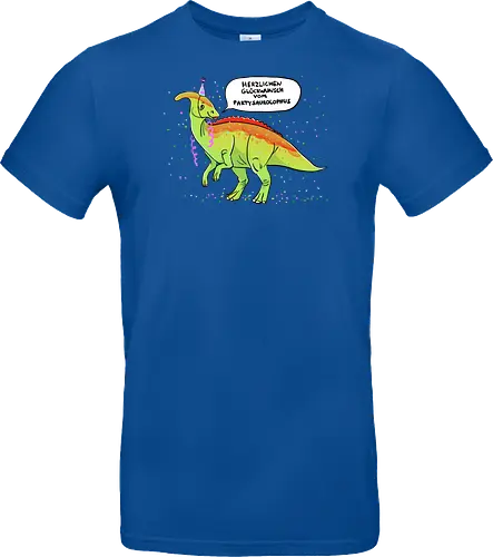 Partysaurolphus mit Sprechblase