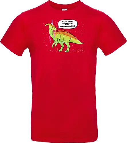 Partysaurolphus mit Sprechblase