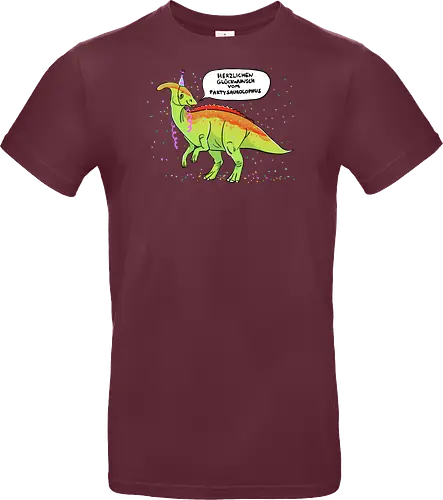 Partysaurolphus mit Sprechblase