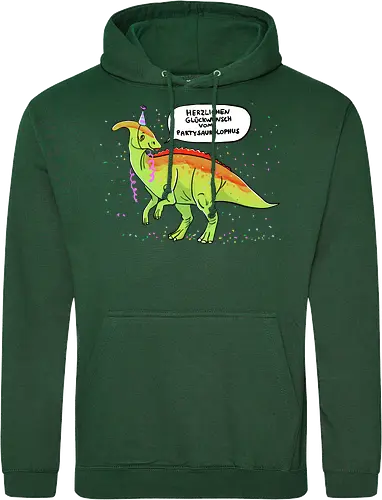 Partysaurolphus mit Sprechblase