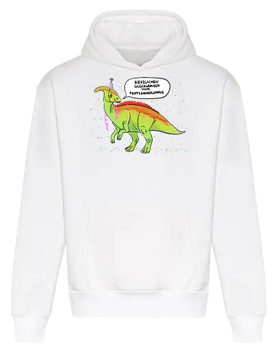 Partysaurolphus mit Sprechblase