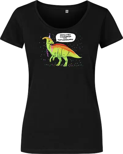 Partysaurolphus mit Sprechblase