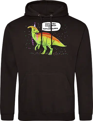Partysaurolphus mit Sprechblase