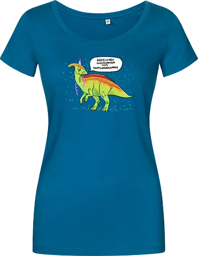 Partysaurolphus mit Sprechblase