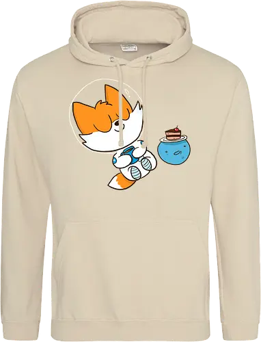 Pause vom Weltalltag (ohne Background) - Comic, Fuchs, Space, Weltraum, Pause - Standard Hoodie