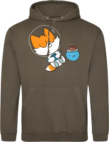 Pause vom Weltalltag (ohne Background) - Comic, Fuchs, Space, Weltraum, Pause - Standard Hoodie