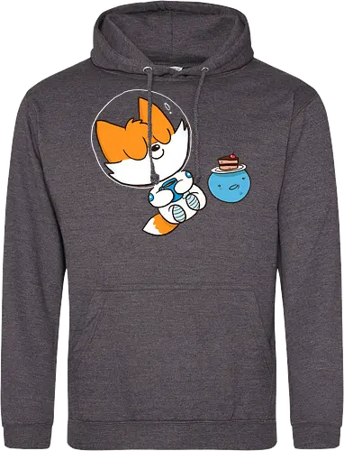 Pause vom Weltalltag (ohne Background) - Comic, Fuchs, Space, Weltraum, Pause - Standard Hoodie