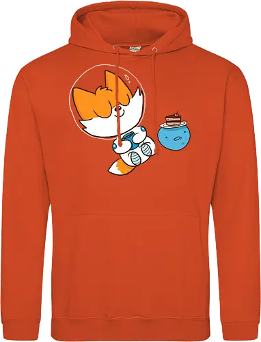 Pause vom Weltalltag (ohne Background) - Comic, Fuchs, Space, Weltraum, Pause - Standard Hoodie
