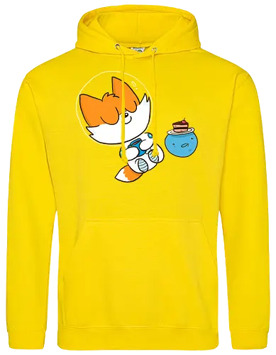 Pause vom Weltalltag (ohne Background) - Comic, Fuchs, Space, Weltraum, Pause - Standard Hoodie