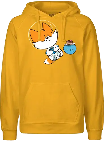 Pause vom Weltalltag (ohne Background) - Comic, Fuchs, Space, Weltraum, Pause - Fairtrade Hoodie