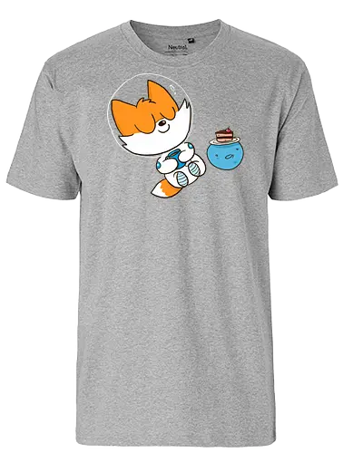 Pause vom Weltalltag (ohne Background) - Comic, Fuchs, Space, Weltraum, Pause - Fairtrade T-Shirt