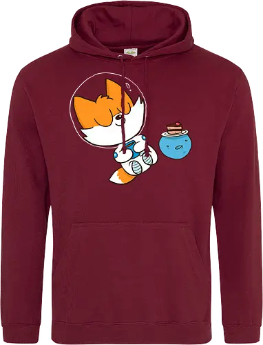 Pause vom Weltalltag (ohne Background) - Comic, Fuchs, Space, Weltraum, Pause - Standard Hoodie