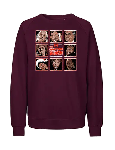 The Nakatomi Bunch - Die hard, Nakatomi plaza, 1988, ugly Christmas sweater, John mcClane, bruce willis, Christmas movies, Nakatomi, yippee ki yay, Christmas party, xmas - Fairtrade Sweatshirt