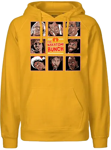 The Nakatomi Bunch - Die hard, Nakatomi plaza, 1988, ugly Christmas sweater, John mcClane, bruce willis, Christmas movies, Nakatomi, yippee ki yay, Christmas party, xmas - Fairtrade Hoodie