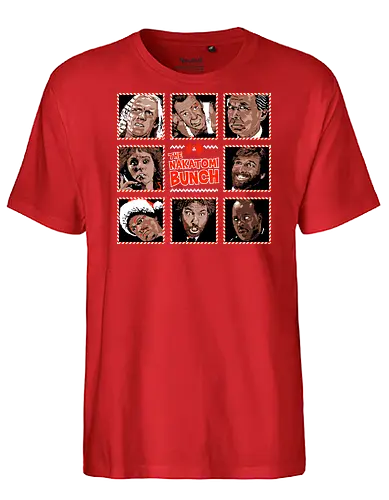 The Nakatomi Bunch - Die hard, Nakatomi plaza, 1988, ugly Christmas sweater, John mcClane, bruce willis, Christmas movies, Nakatomi, yippee ki yay, Christmas party, xmas - Fairtrade T-Shirt