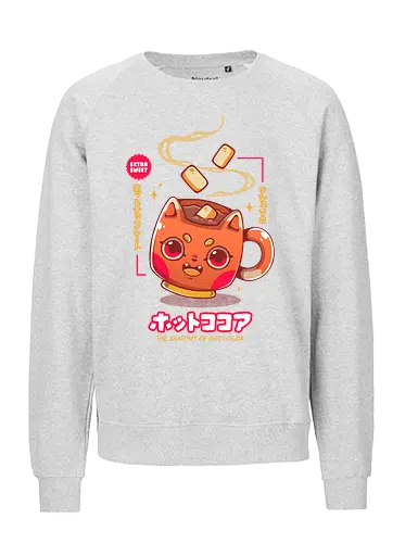 HOT COCOA - cocoa, chocolat, chocolate, hot cocoa, cute, kawaii, marshmallows - Fairtrade Sweatshirt