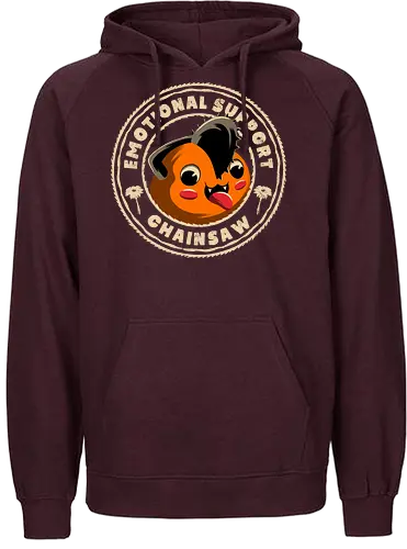 Emotional Support Chainsaw - Chainsawman, Pochita, Demon, Chainsaw, Dog - Fairtrade Hoodie