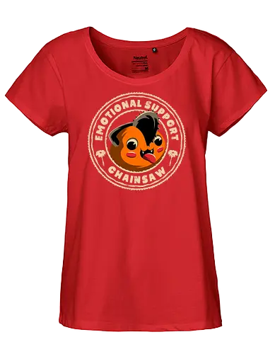 Emotional Support Chainsaw - Chainsawman, Pochita, Demon, Chainsaw, Dog - Fairtrade Girl Shirt