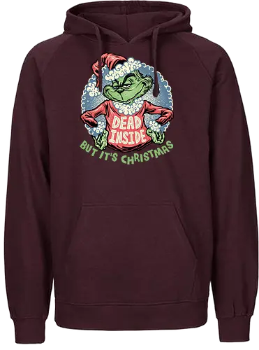 Dead Inside but its Christmas - Movie, film, Santa Claus, Christmas, Holidays, Xmas, Santa, funny, humor - Fairtrade Hoodie