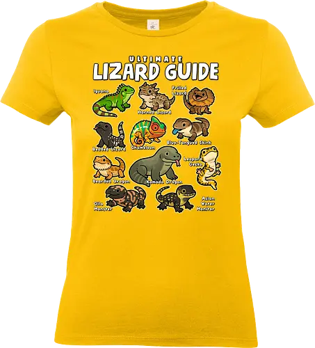 Ultimate Lizard Guide - lizard, animal, chameleon, dragon, gecko, guide, herpetology, iguana, kawaii, lizards, pet, pets, reptile, reptiles, wildlife - Standard T-Shirt (Frauen)