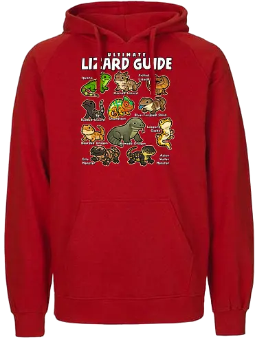 Ultimate Lizard Guide - lizard, animal, chameleon, dragon, gecko, guide, herpetology, iguana, kawaii, lizards, pet, pets, reptile, reptiles, wildlife - Fairtrade Hoodie