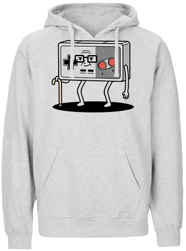 OG Gamer: Classic Controller - NES controller, retro gamer, old school gaming, classic Nintendo, 8-bit, nostalgic, funny gamer, OG gamer, video game humor, t-shirt design, art print, geek humor, vintage console, elderly gamer, D-pad - Fairtrade Hoodie